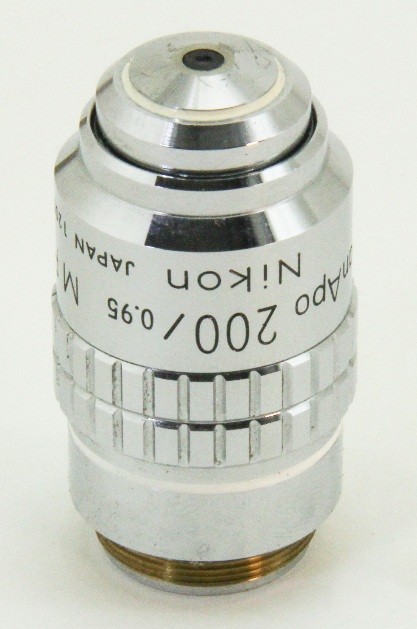 10786 NIKON 200X MICROSCOPE OBJECTIVE LENS M PLANAPO 200 / 0.95